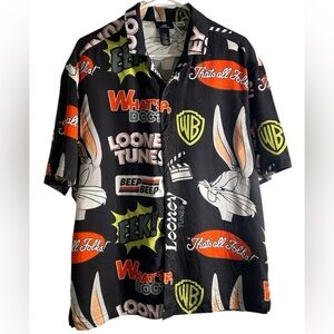 H&M Black Looney Tunes Graphic Men's Shirt